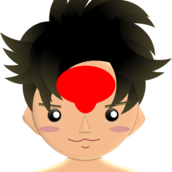 おでこ・眉間